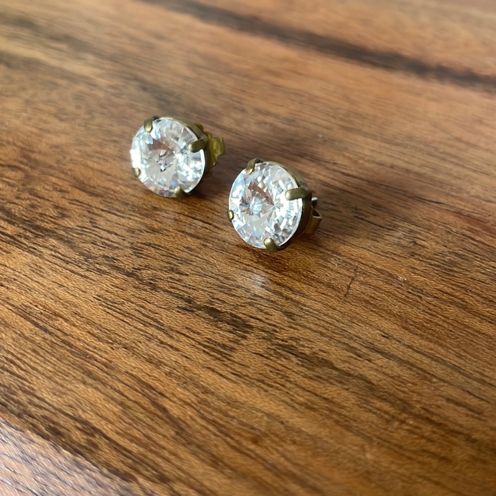 Sorrelli Clear Crystal Essentials Stud Earrings